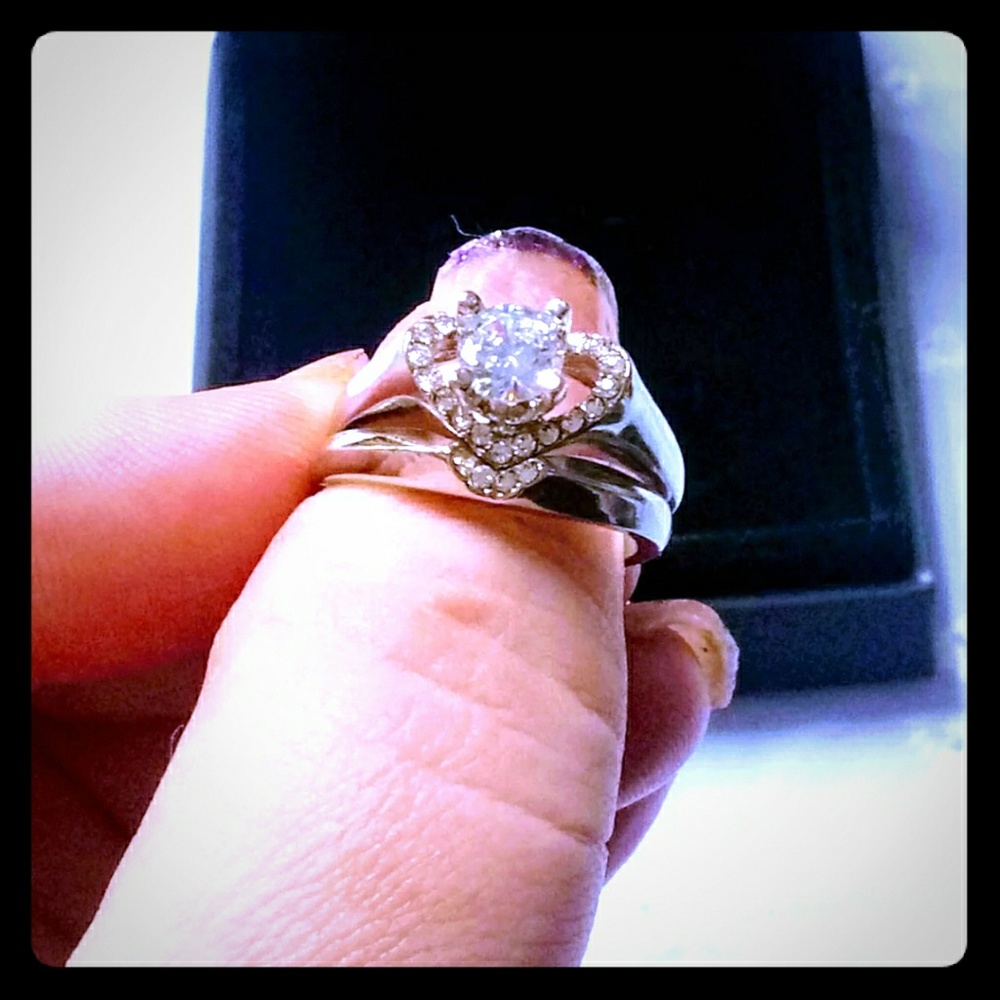 Omg 2ct cz diamond wedding set breathtaking